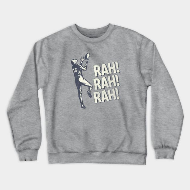 Vintage Football, Rah! Rah! Rah! Worn Crewneck Sweatshirt by Wright Art